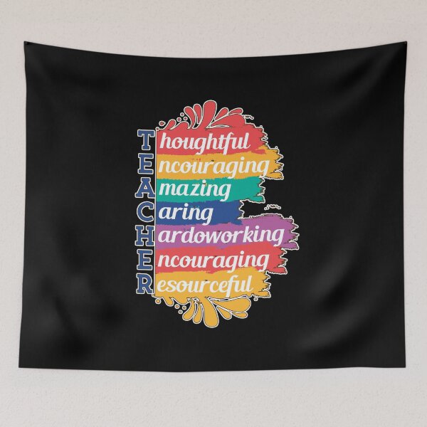 Item preview, Teacher Rainbow Quote Word Art Education Inspirational Teacher Gift designed and sold by Countrysmart.