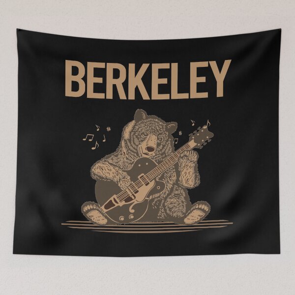 Item preview, Bear With Guitar Berkeley designed and sold by BloodMoneyTwit.