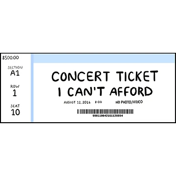 Artwork thumbnail, Concert Ticket by RicardoBennett