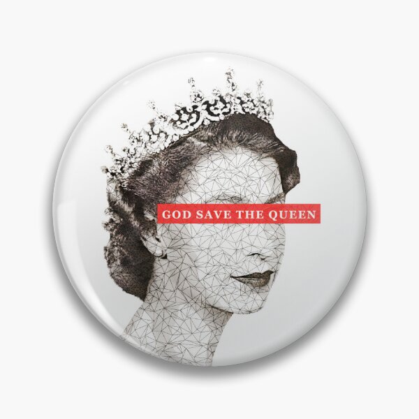 Artikelvorschau, Gott schütze die Königin Elizabeth II Vintage Polygone entworfen und verkauft von CodeSensei.