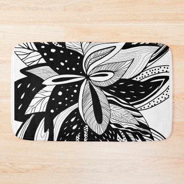 Item preview, Black Ink Flower Drawing designed and sold by NancyMerkle.