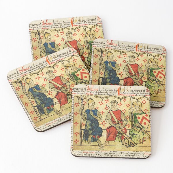 Item preview, KING ARTHUR WITH KNIGHTS Antique Medieval Miniature designed and sold by BulganLumini.