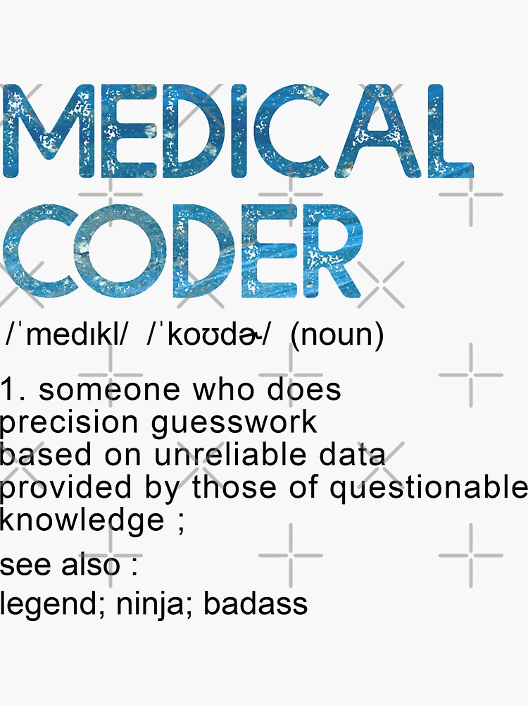 medical-coder-definition-sticker-for-sale-by-blossomchic-redbubble