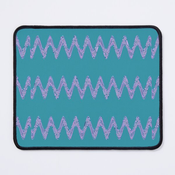 Item preview, Abstract Wavy Lines Pattern Boho Vibes on a Greenish Dark Cyan Background designed and sold by Beachy.