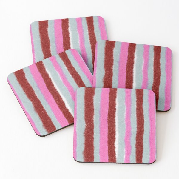 Item preview, vertical irregular striped pattern,pink,brown and gray designed and sold by patterncrow.