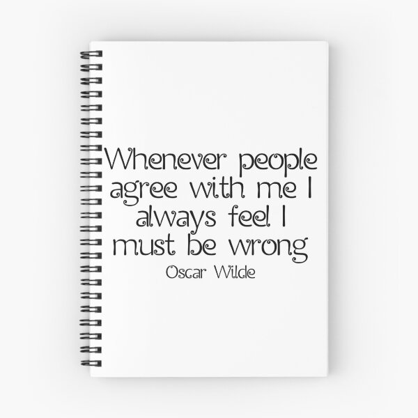 Item preview, Whenever People Agree With Me I Always Feel I Must Be Wrong - Oscar Wilde Quotes designed and sold by JourneyCreative.