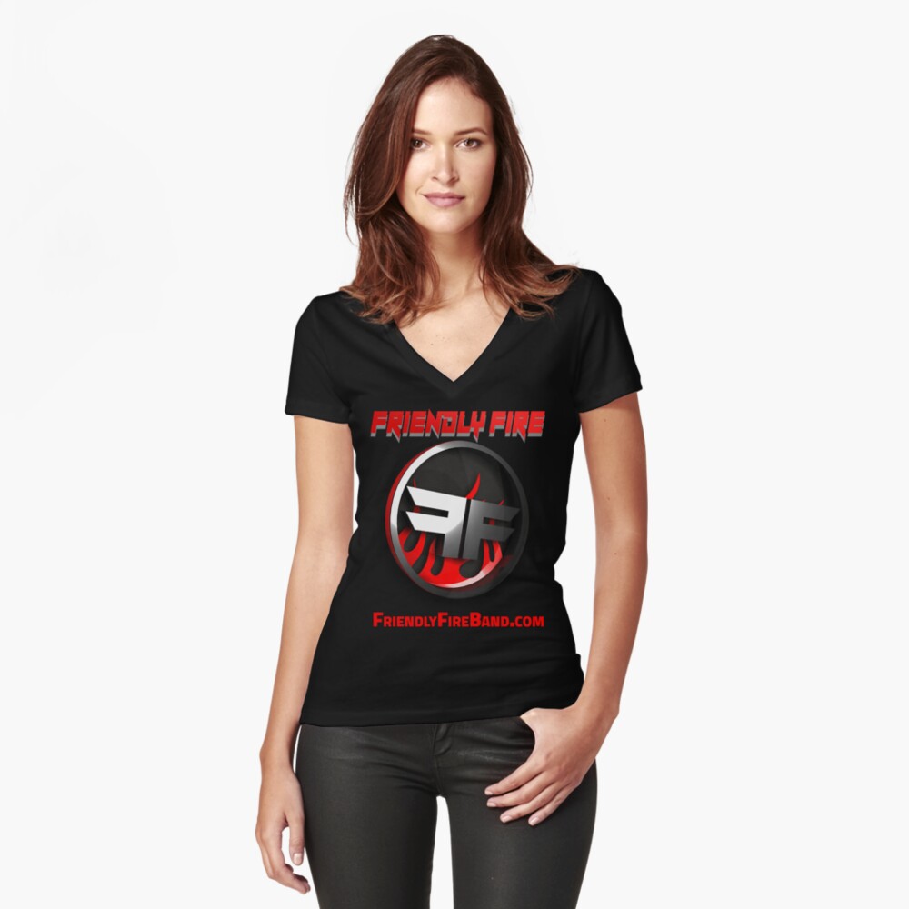 Item preview, Fitted V-Neck T-Shirt designed and sold by Regal-Music.