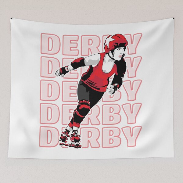 Item preview, Roller Derby Girl - Derby Background - Red - Roller Derby designed and sold by Design Raptor.