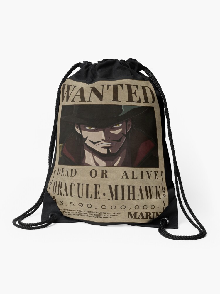 Dracule Mihawk One Piece Taka No Me Bounty Poster Hawk eyes | Drawstring Bag