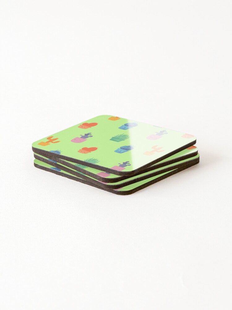 Thumbnail 4 of 5, Coasters (Set of 4), CACTUS CLIP ART designed and sold by HelloTARA.