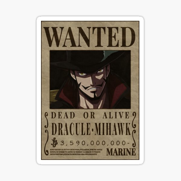Item preview, Dracule Mihawk One Piece Taka No Me Bounty Poster Hawk eyes designed and sold by One Piece Bounty Poster.