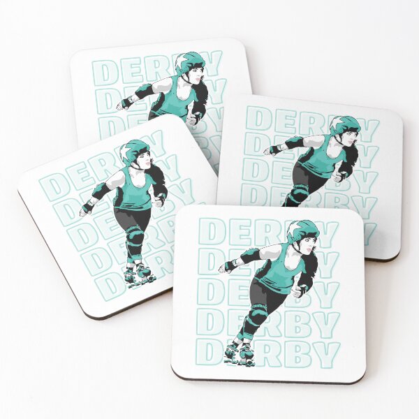 Item preview, Roller Derby Girl - Derby Background - Teal - Roller Derby designed and sold by Design Raptor.