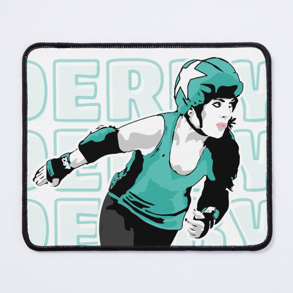 Item preview, Roller Derby Girl - Derby Background - Teal - Roller Derby designed and sold by Design Raptor.