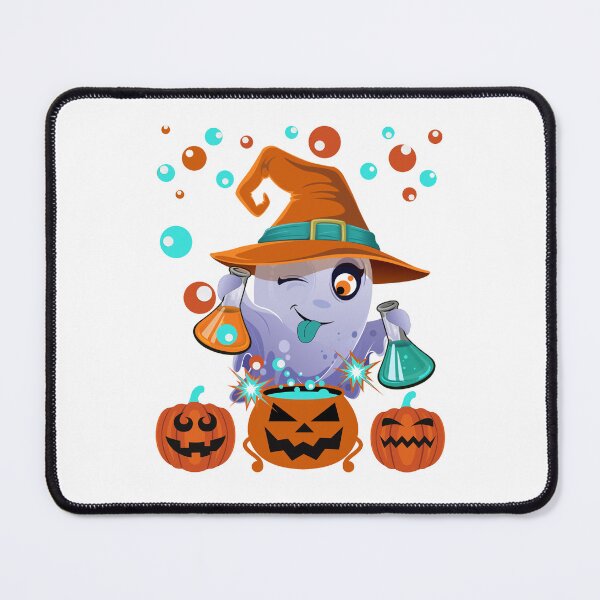 Item preview, Spooky Ghost Witch Creating a Magical Potion in her pumpkin pot designed and sold by GarnersDesigns.