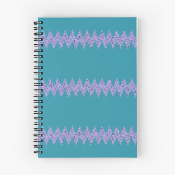 Item preview, Abstract Zigzag Lines Pattern Boho Vibes on a Greenish Dark Cyan Background designed and sold by Beachy.