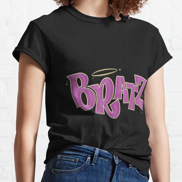 Bratz Camiseta con logotipo clásico rosa, Negro 