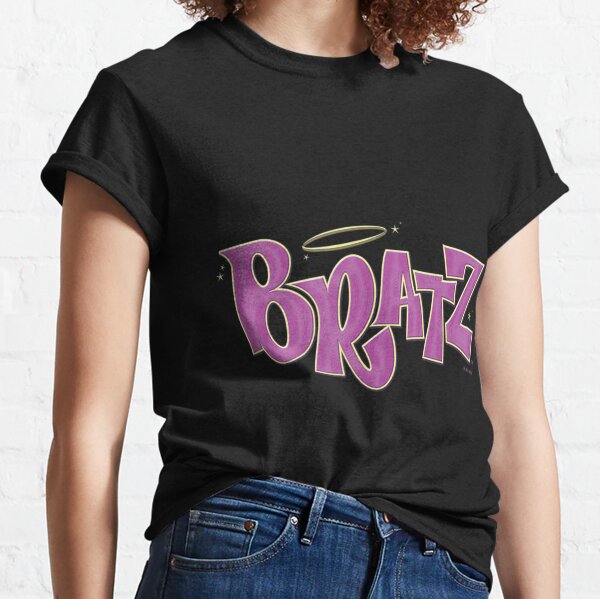  Bratz Camiseta con logotipo clásico rosa, Negro