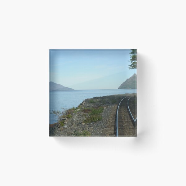 Alaska Shoreline Railroad Acrylic Block