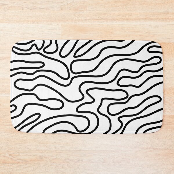 Item preview, Black Wavy Lines Pattern designed and sold by JustCreate2016.