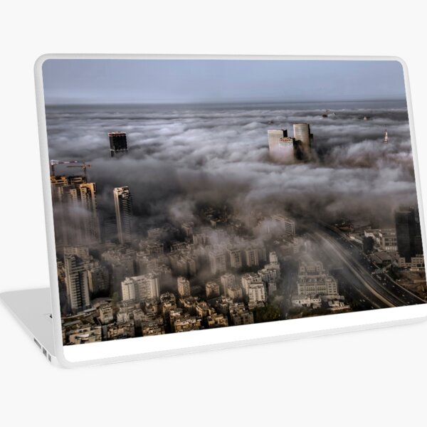 City Skyscrapers Above The Clouds Laptop Skin