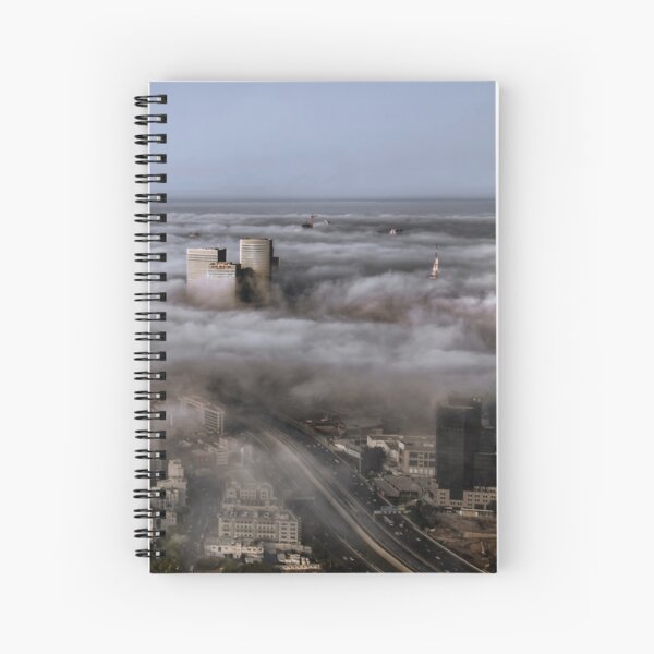 City Skyscrapers Above The Clouds Spiral Notebook