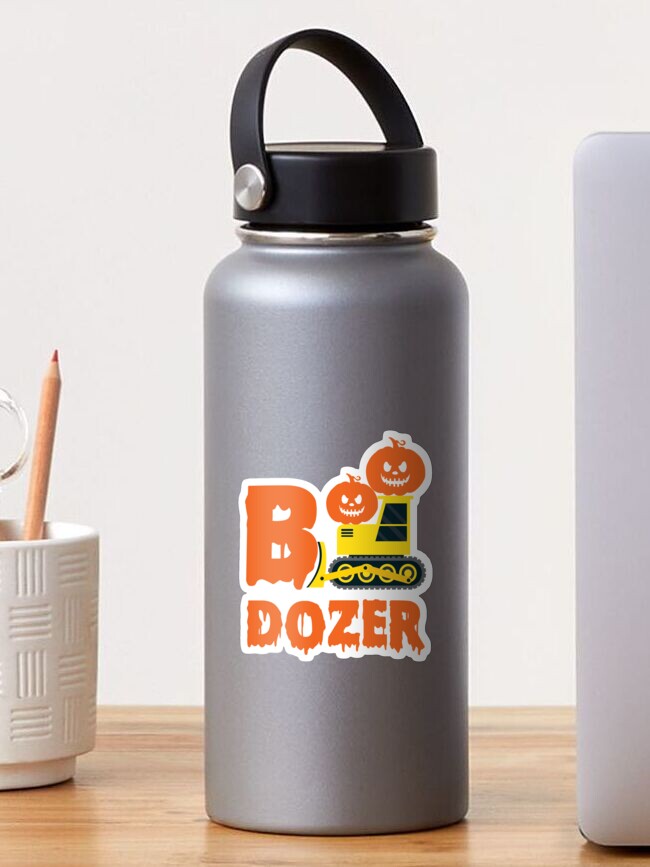 Personalized, Kids Bulldozer Water Bottle, Boys Water Bottle, Kids