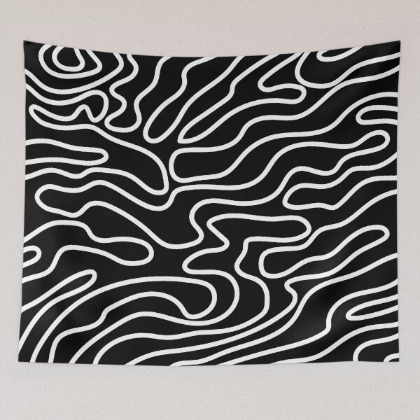 Item preview, White Wavy Lines Pattern designed and sold by JustCreate2016.