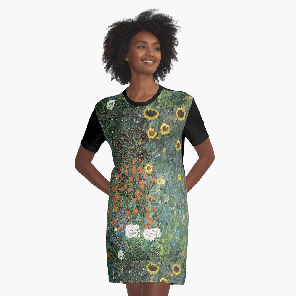 Gustav Klimt - The Sunflower Graphic T-Shirt Dress