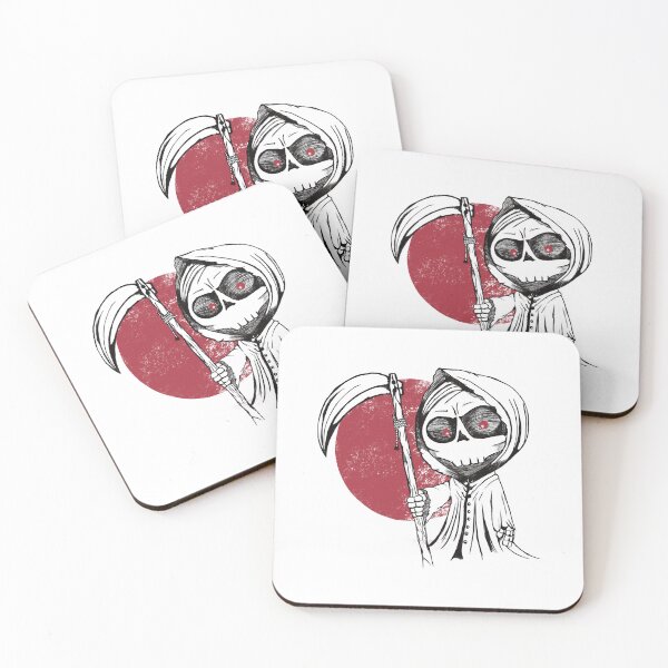 Item preview, Grim The Reaper Pencil Hand-drawn Art in Red and Black designed and sold by RED by Arcanum Studio.