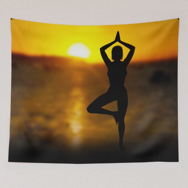 Item preview, Yoga Female by the Ocean at Sunset designed and sold by MarkUK97.