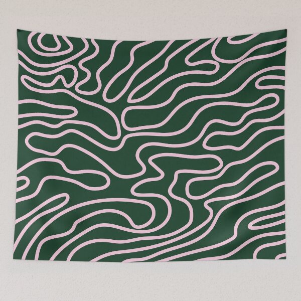 Item preview, Pink Wavy Lines Pattern designed and sold by JustCreate2016.