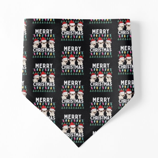 pug christmas sweater Pet Bandana
