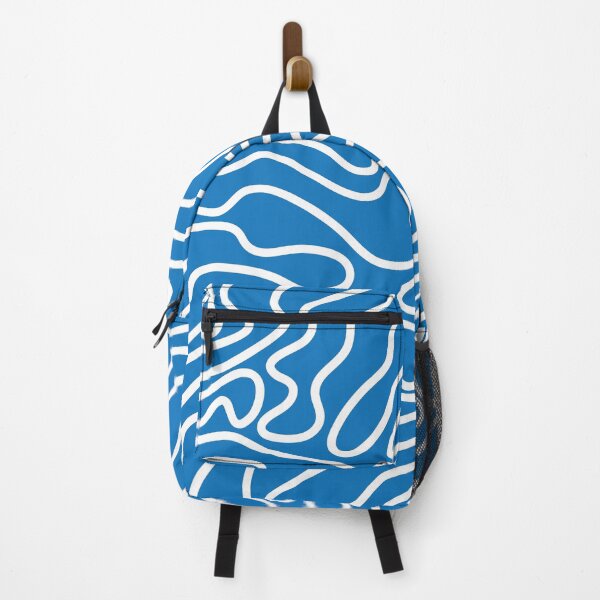 Item preview, Blue Wavy Lines Pattern designed and sold by JustCreate2016.
