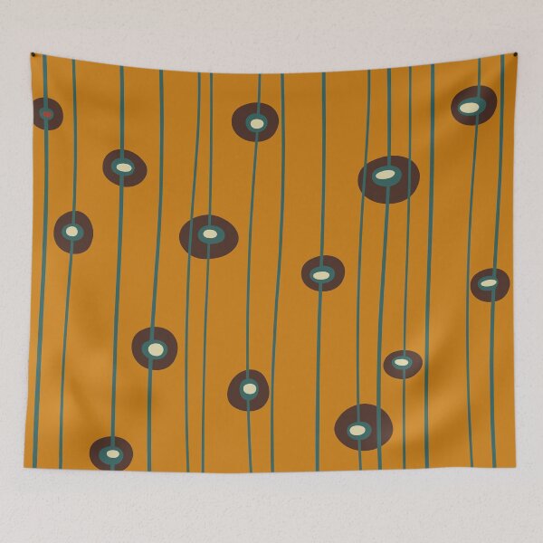 Item preview, Retrotaidetta, 70s Vintage Modern Retro Fabric Pattern designed and sold by BesanoStyle.