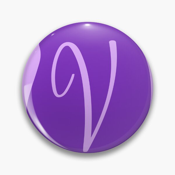 Item preview, V letter in a purple bubble designed and sold by Cloofur.