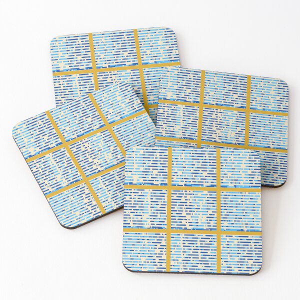 Item preview, Cream and blue square pattern  designed and sold by L-I-E-Store.