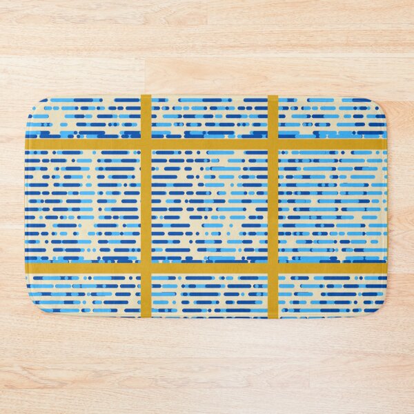 Item preview, Cream and blue square pattern  designed and sold by L-I-E-Store.