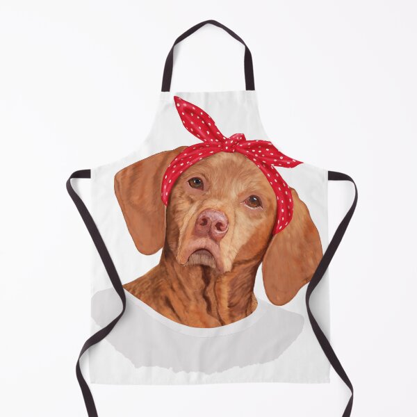 Item preview, Hungarian Vizsla with Retro Head Scarf designed and sold by David Glen Larson.