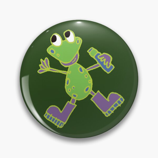 Item preview, Funny Little Frog Jumping In Puddles With His Boots And Water Bottle designed and sold by FoxyTrader.