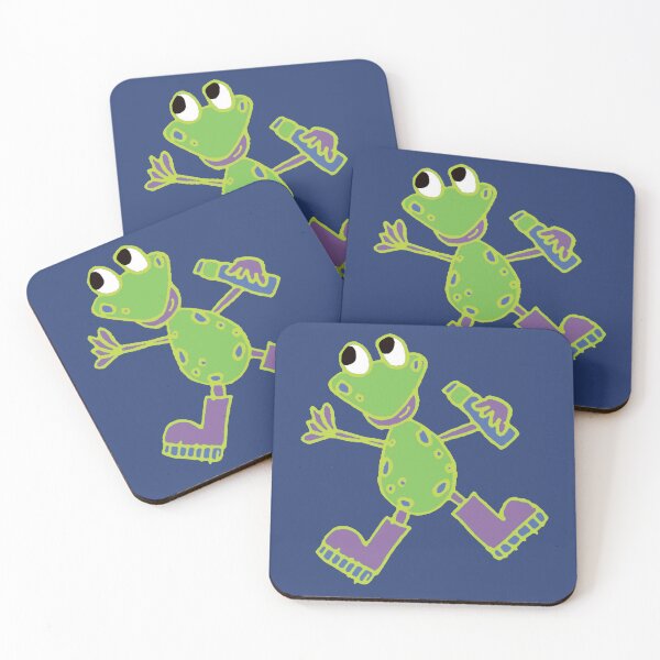 Item preview, Funny Little Frog Jumping In Puddles With His Boots And Water Bottle designed and sold by FoxyTrader.