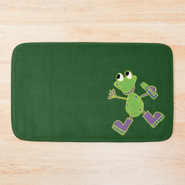 Item preview, Funny Little Frog Jumping In Puddles With His Boots And Water Bottle designed and sold by FoxyTrader.