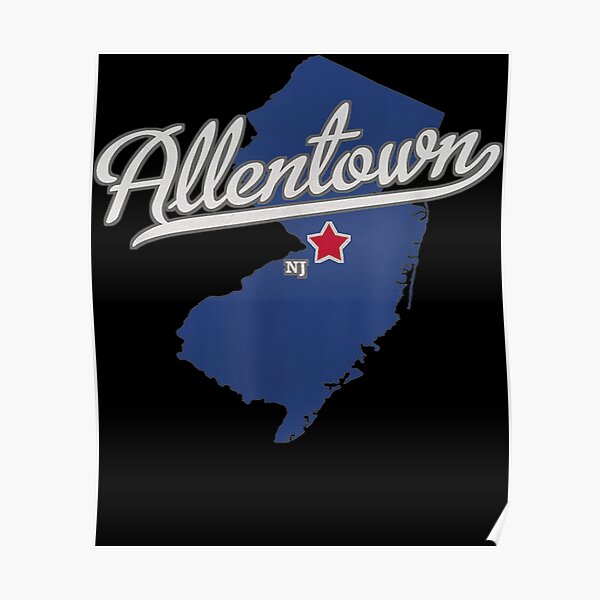 "Allentown New Jersey NJ Map " Poster for Sale by henriettacelen