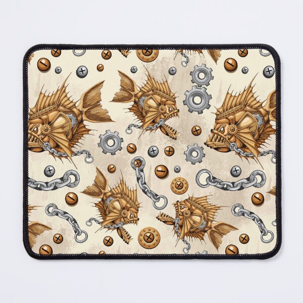 Item preview, Steampunk Piranha Killer Retro Machine designed and sold by BluedarkArt.