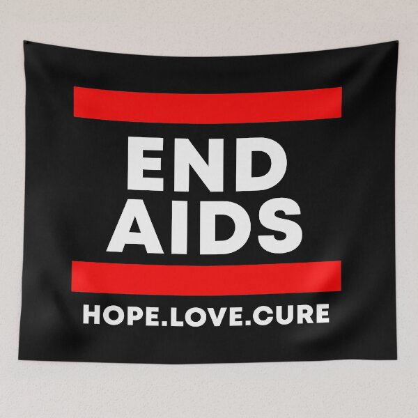 Item preview, END AIDS Hope Love Cure designed and sold by Color-Sparkle.