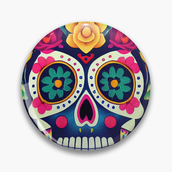 Item preview, Beautiful colorful design of a Dia de Los Muertos skull designed and sold by artofbelletz.