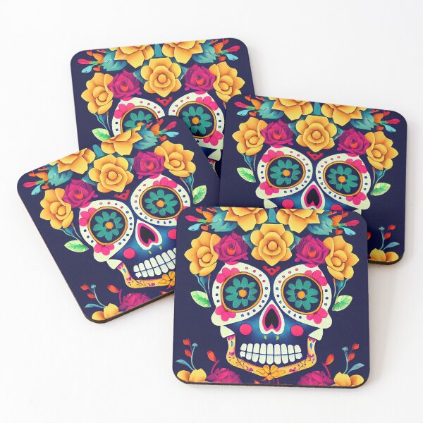 Item preview, Beautiful colorful design of a Dia de Los Muertos skull designed and sold by artofbelletz.