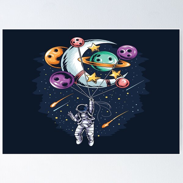 Item preview, Asteroid Map of the Solar System Metal Print- Galaxy Astro-Man Moon Metal prints designed and sold by CARTOON NR.