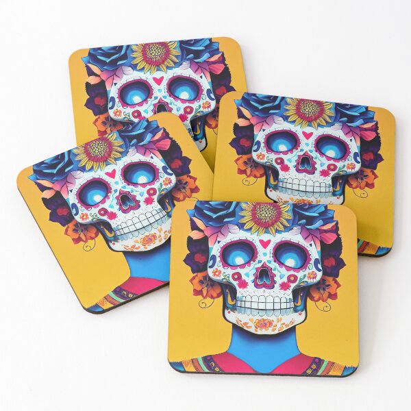 Item preview, Beautiful colorful design of a Dia de Los Muertos skull designed and sold by artofbelletz.