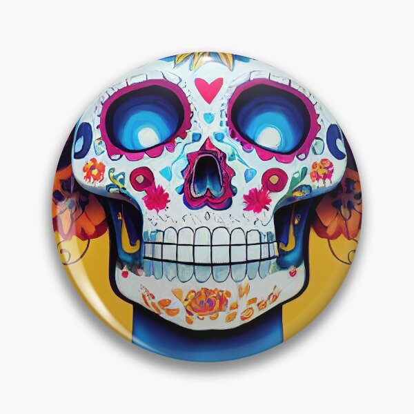 Item preview, Beautiful colorful design of a Dia de Los Muertos skull designed and sold by artofbelletz.