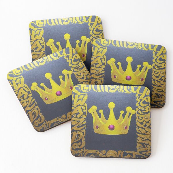 Item preview, crown gold-calligraphy-king designed and sold by WAZDart.